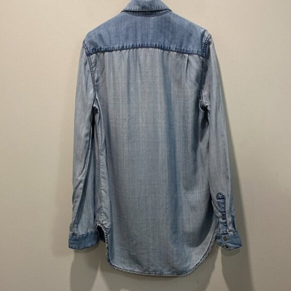 For All Mankind denim long-sleeve shirt size Medium - Picture 6 of 13